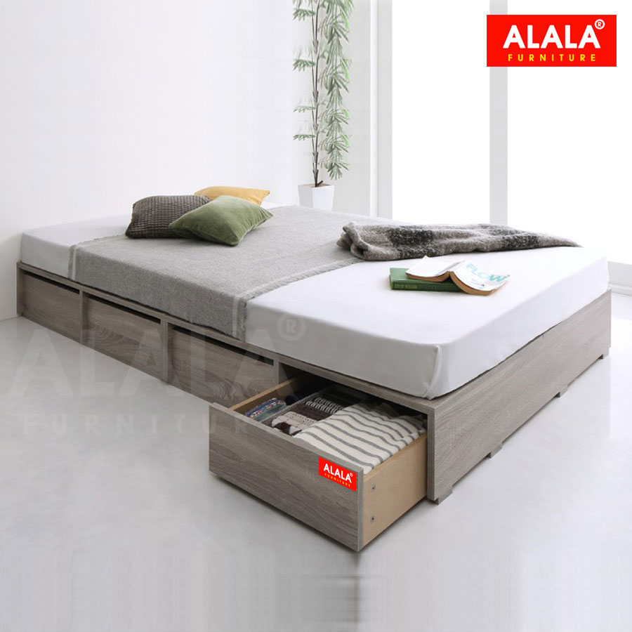 Giường ngủ ALALA48 + 4 hộc kéo / Miễn phí vận chuyển và lắp đặt/ Đổi trả 30 ngày/ Sản phẩm được bảo hành 5 năm từ thương hiệu ALALA/ Chịu lực 700kg