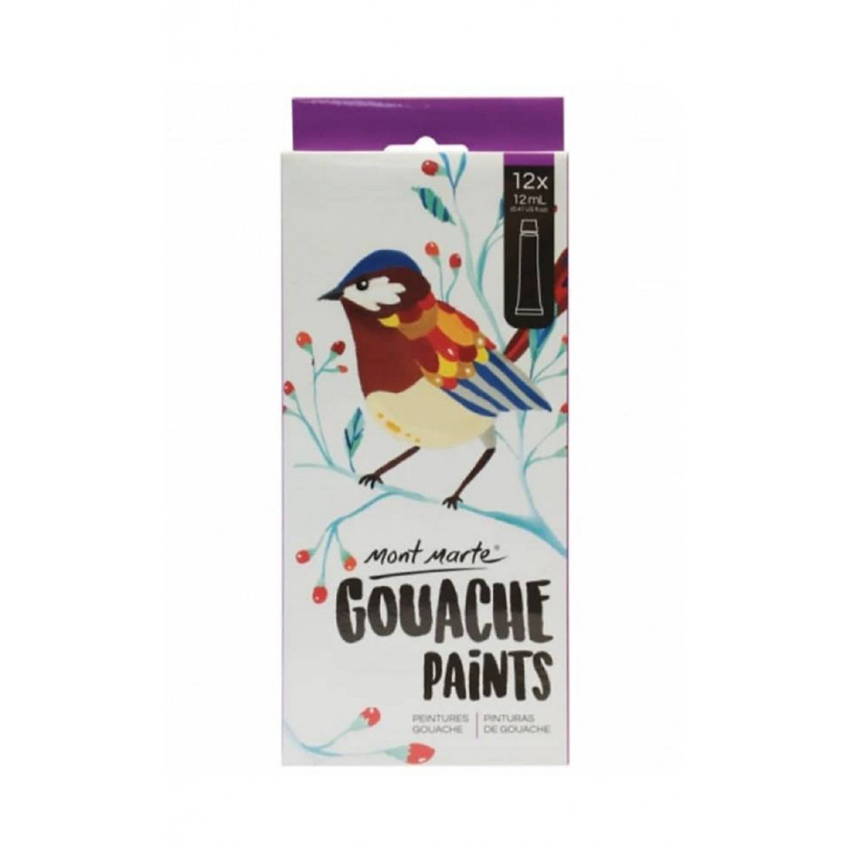 Màu Gouache Paint Mont Marte Bộ 12/18/24 Màu x 12 ml