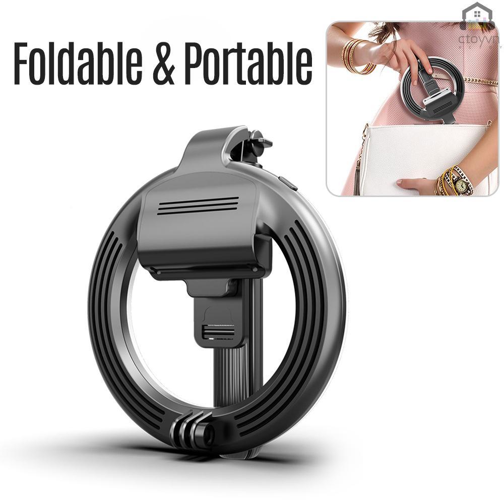 Vòng đèn LED 3 chế độ mini 6 inch có thể điều chỉnh độ sáng kèm gậy ba chân hỗ trợ trang điểm trực tuyến