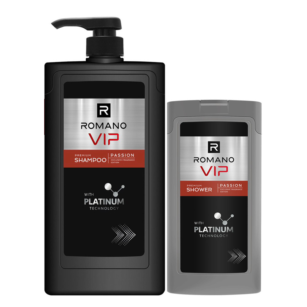 Dầu Gội Nước Hoa Cao Cấp Romano Vip Passion 650ml Tặng Kèm Sữa Vip Passion 150ml