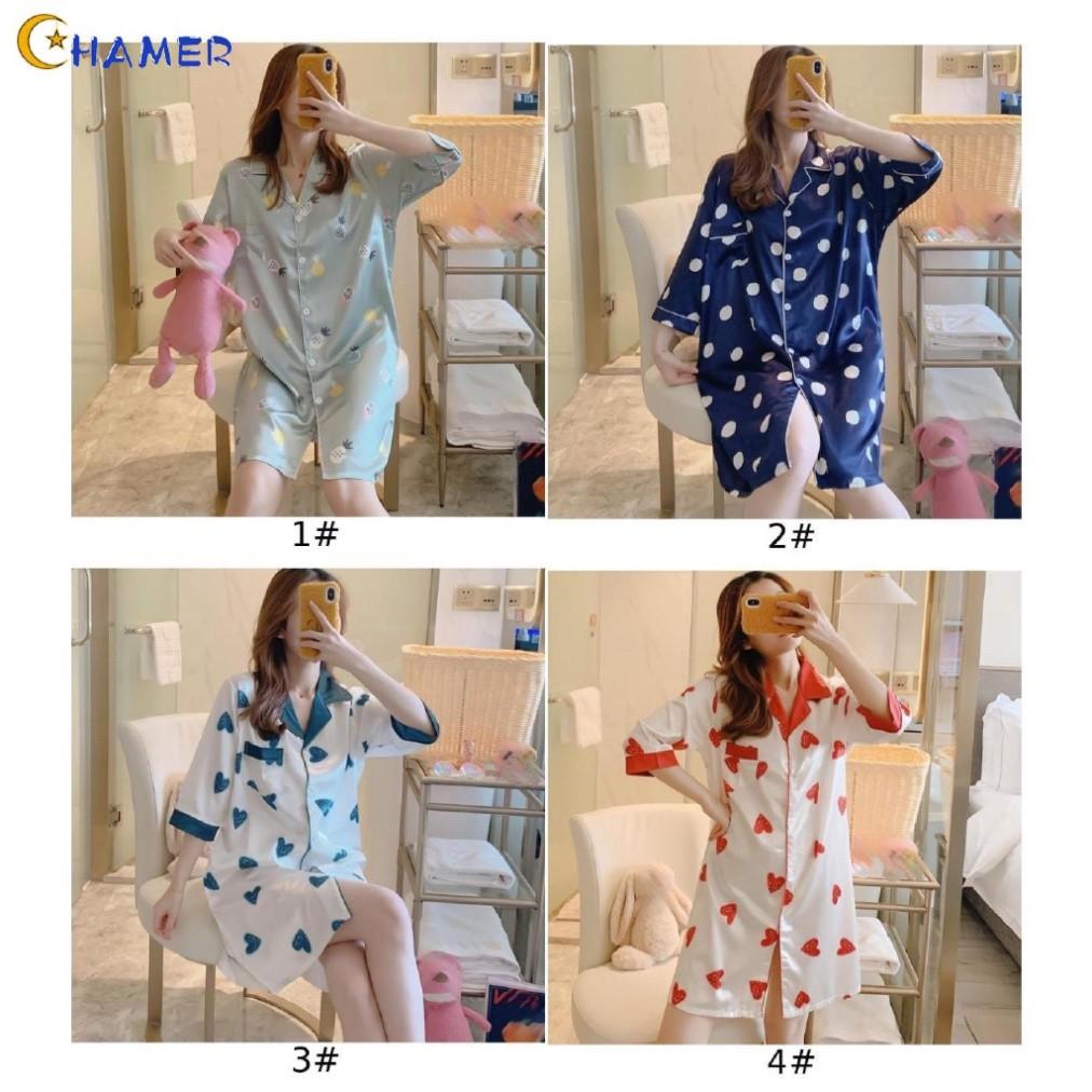 Đầm Ngủ Pijama Mặc Ở Nhà Cho Nữ