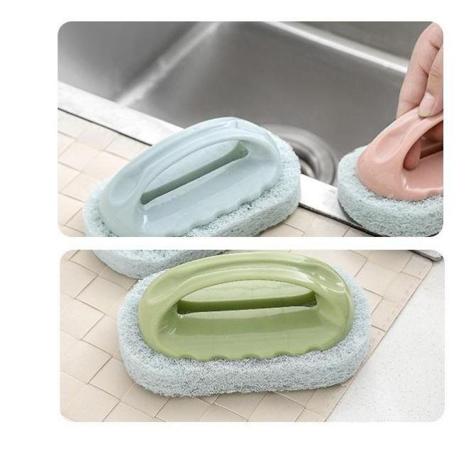 Bàn chải cọ rửa bọt biển đa năng có tay cầm tiện dụng - GIAO MÀU NGẪU NHIÊN 88081 THẾ GIỚI TIỆN ÍCH