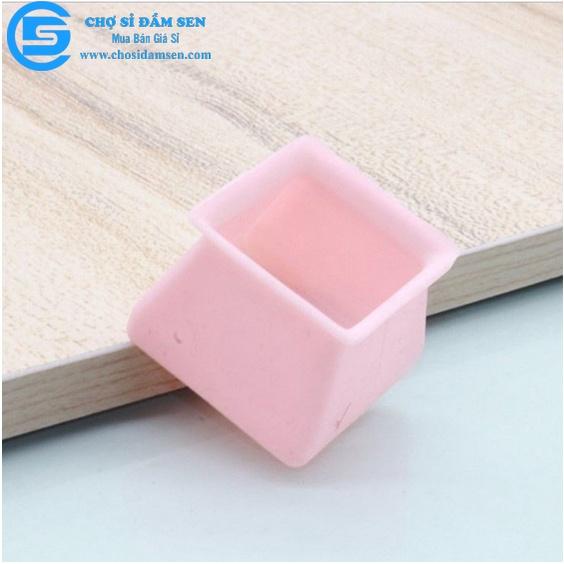 Bọc chân bàn ghế hình vuông bằng silicone dẻo, chống trượt, chống xước sàn G46-BCG-Vuong