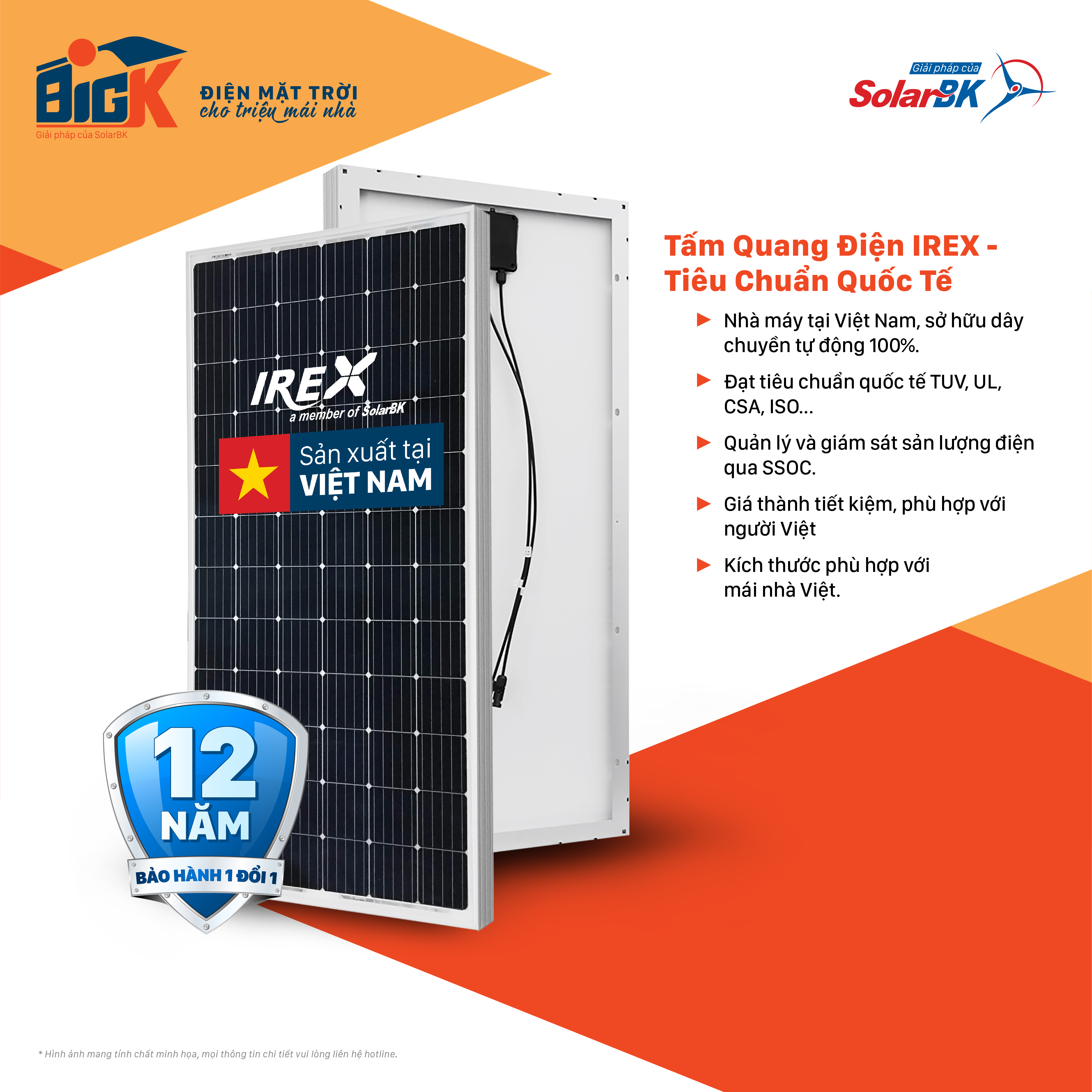 GÓI GIẢI PHÁP ĐIỆN NĂNG LƯỢNG MẶT TRỜI BIGK 3 PHA CÔNG SUẤT DƯỚI 20 kWp