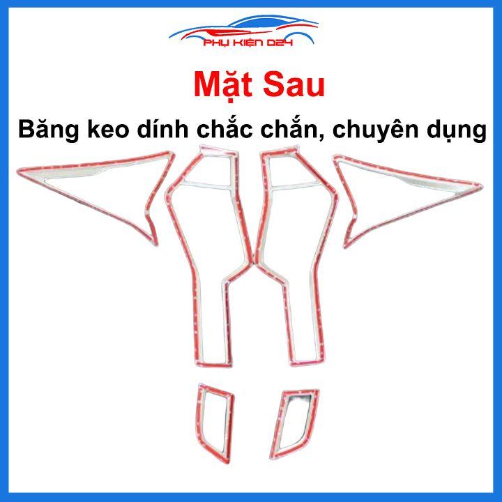 Ốp viền đèn pha hậu mạ crom Pajero Sport 2019-2020 chống trầy trang trí bảo vệ xe