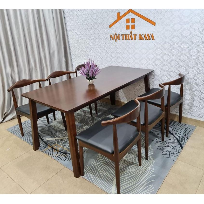 Bộ bàn 6 ghế Bull-đầu bò 1m6