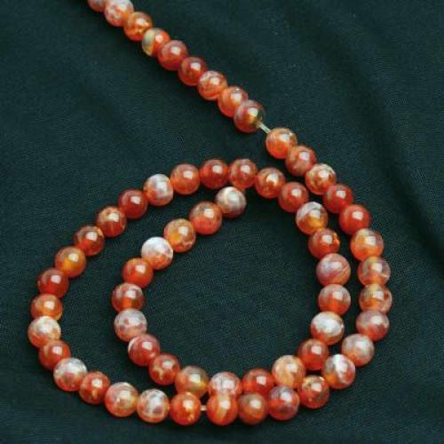 6mm  Fire Agate Round Gemstone Loose Beads 15 Inch