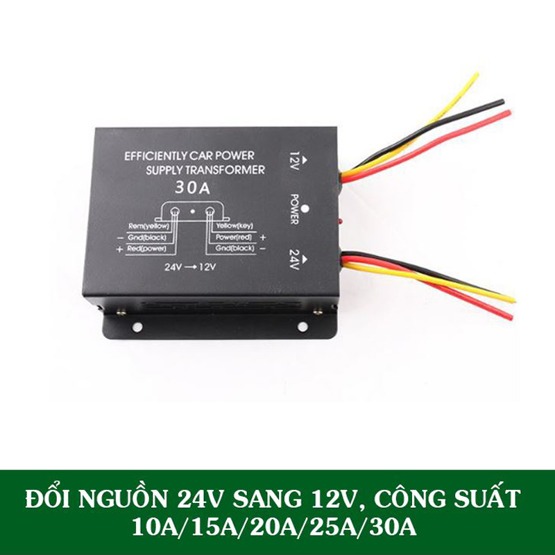 Bộ Chuyển Nguồn 24V Sang 12V, Công Suất 10A/15A/20A/25A/30A