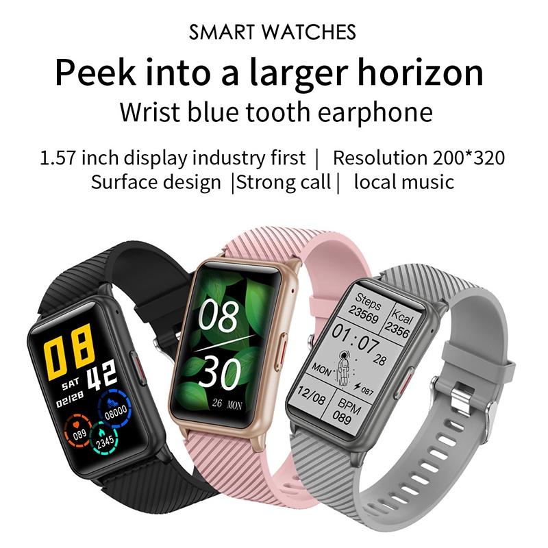 Đồng hồ thông minh Lykry H96 màn hình vuông 1.57 inch kết nối Bluetooth hỗ trợ cuộc gọi trong thời gian chờ