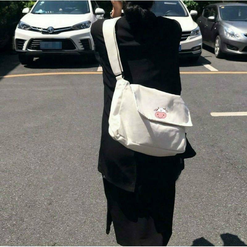 Túi đeo chéo đi học đi làm Bò sữa