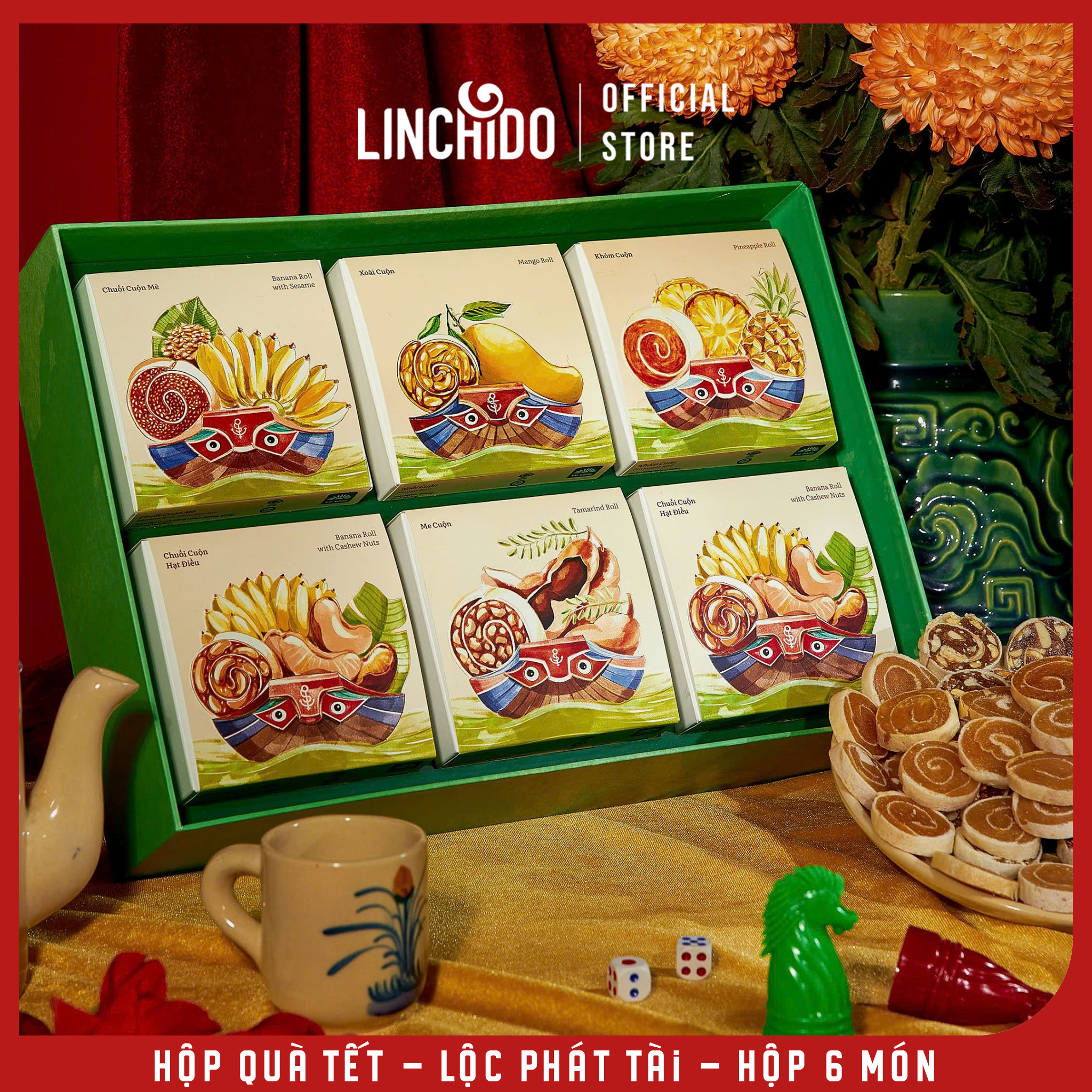 Hộp Quà Tết - Lộc Phát Tài - Hộp 6 Món
