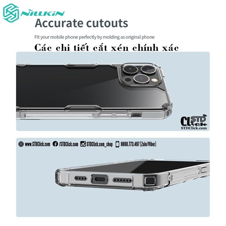 ỐP LƯNG DÀNH CHO ĐIỆN THOẠI IPHONE 13 PRO NILLKIN NATURE TPU PRO LƯNG KÍNH PC TRONG VIỀN DẺO