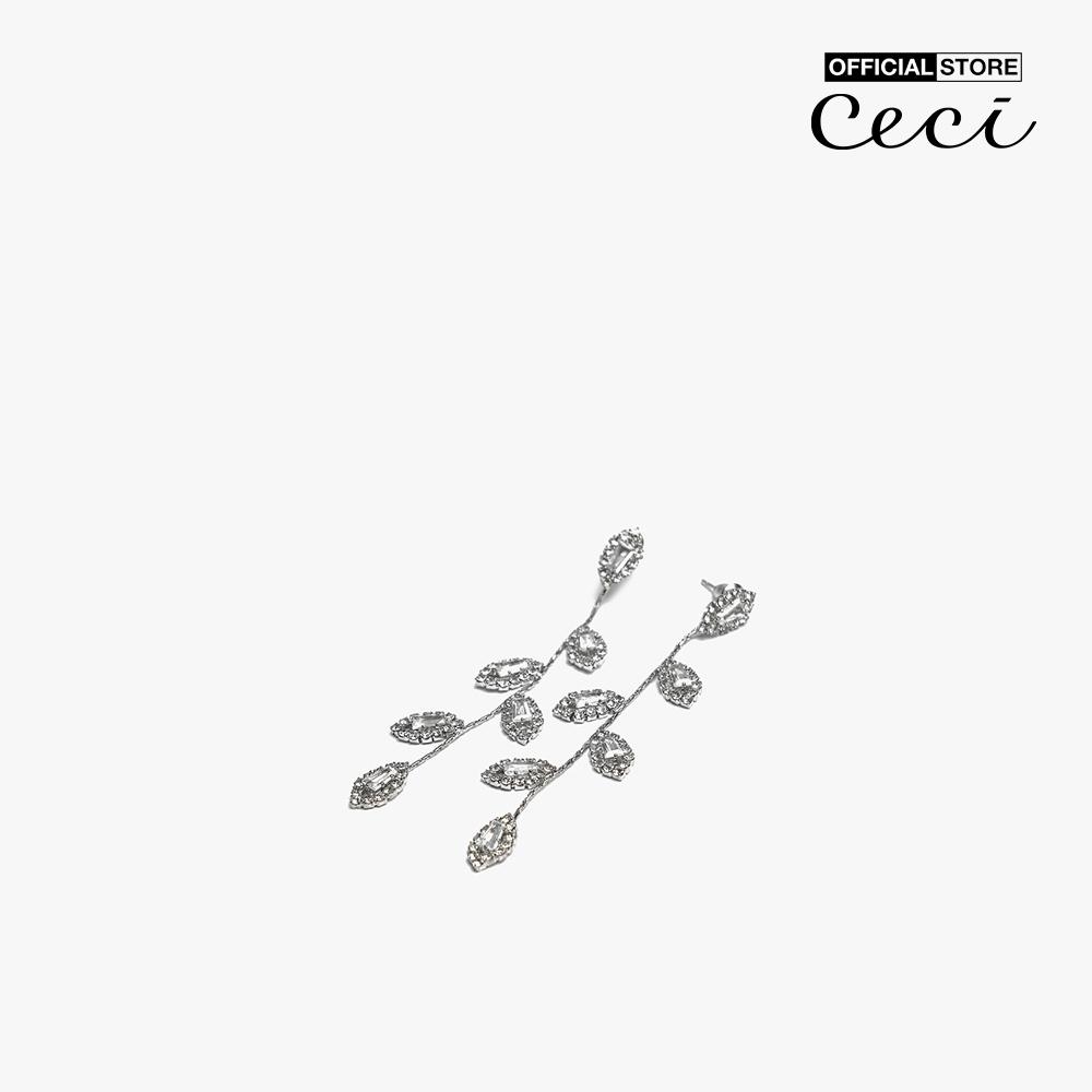 CECI - Khuyên tai nữ chuỗi dài hình chiếc lá nữ tính CC1-02000062