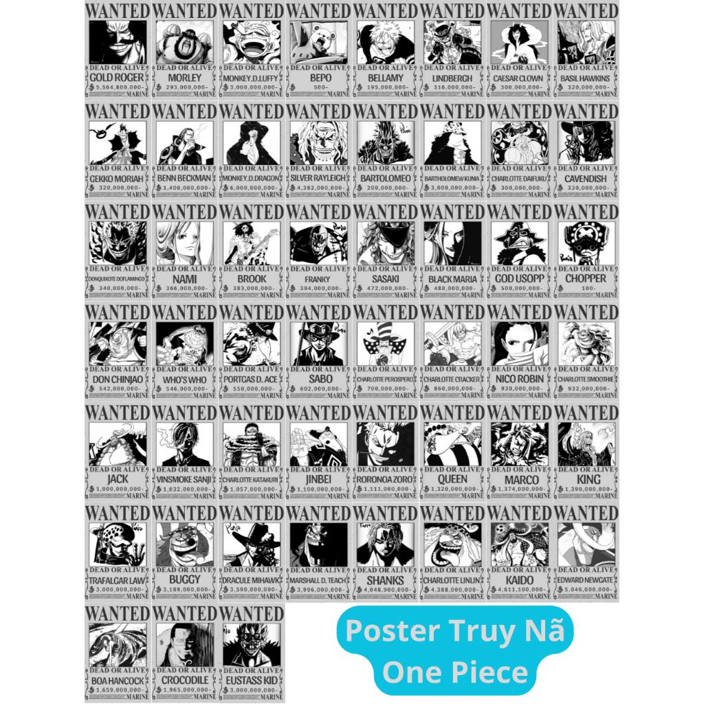100 Poster Truy Nã One Piece KINGFIGURE Mô hình One Piece Cao Cấp, Figure Mô Hình Anmie One Piece Luffy
