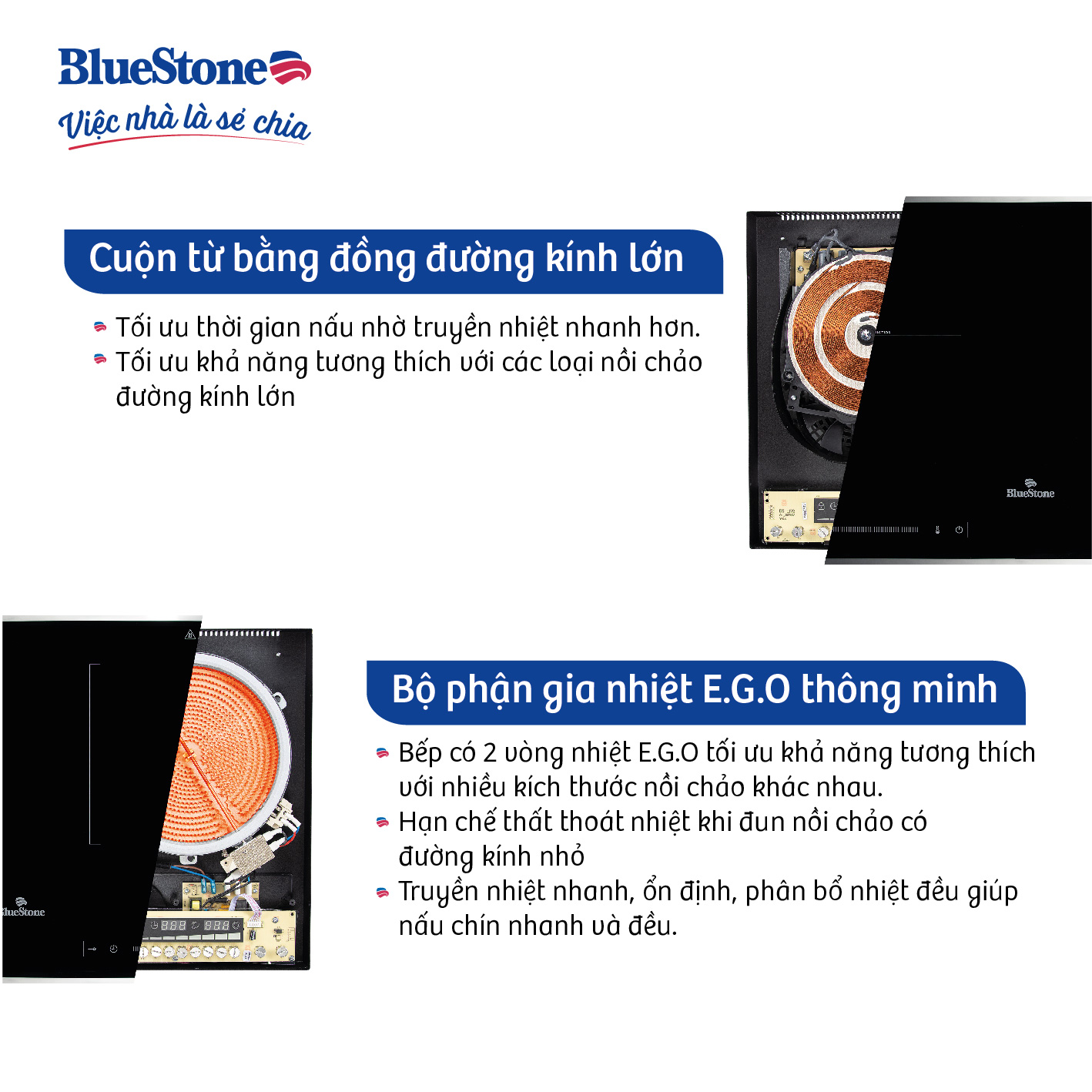 Bếp hỗn hợp quang từ BlueStone ICB-6919 (3400W - Malaysia) - Hàng chính hãng