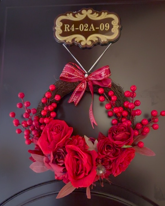 Mẹt hoa giả treo trang trí - đường kính 35 đến 45 cm - hoàn thiện y hình - Cây giả, hoa lụa Decor trang trí nhà cửa - Vòng số 7