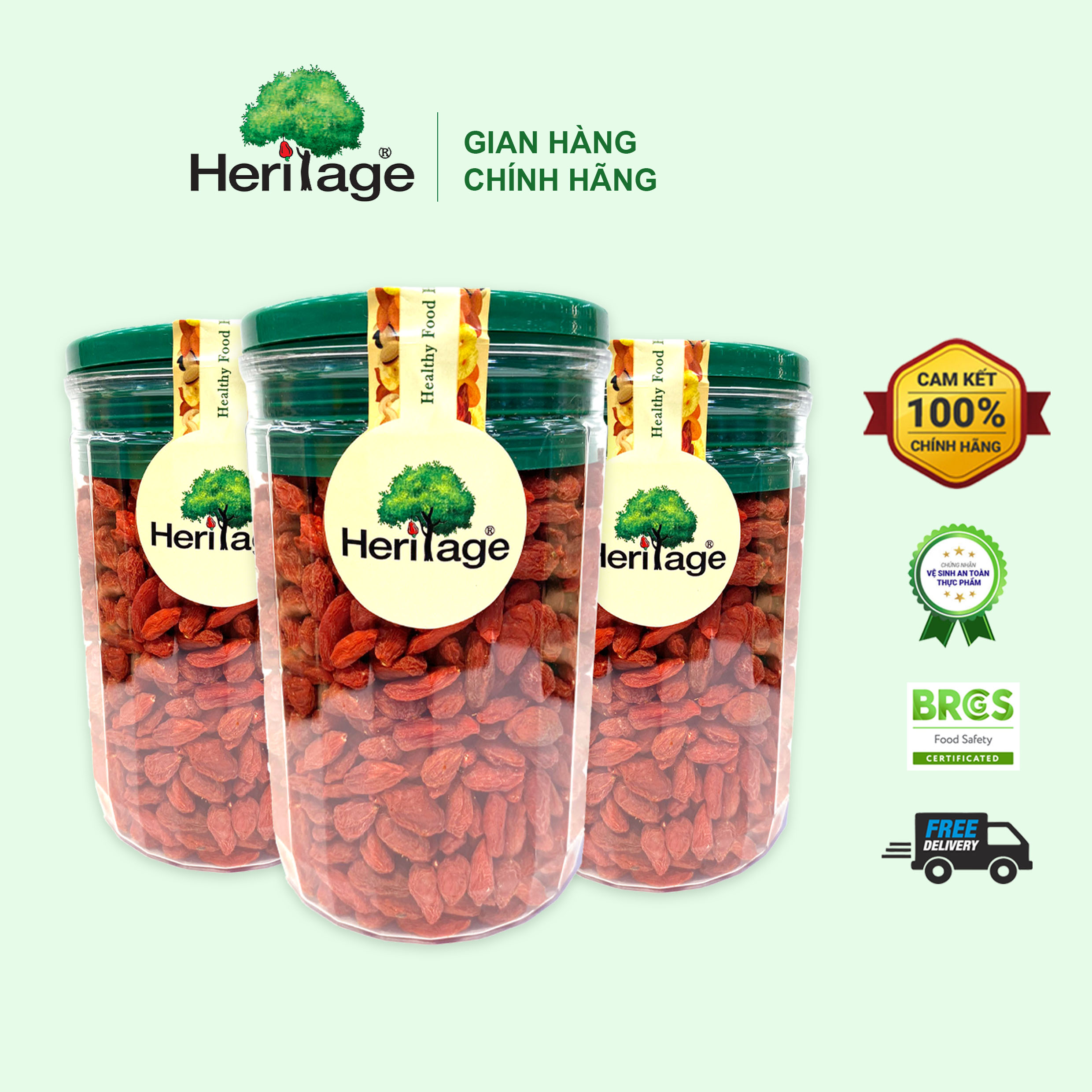 Quả kỉ tử khô Heritage Thái Lan Gói 500g 