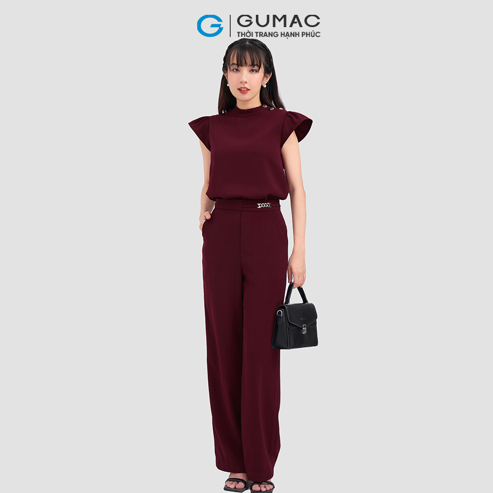 Quần suông phối phụ kiện thời trang GUMAC QC11078