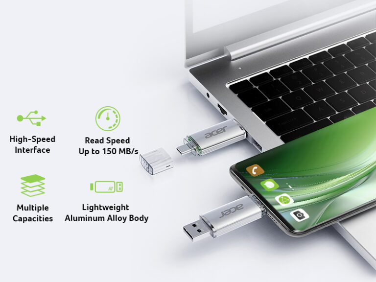 USB Acer UT300 3.2 Gen1 USB-C &amp; USB-A tốc độ upto 150MB/s BH 5 NĂM 1 ĐỔI 1 Hàng chính hãng