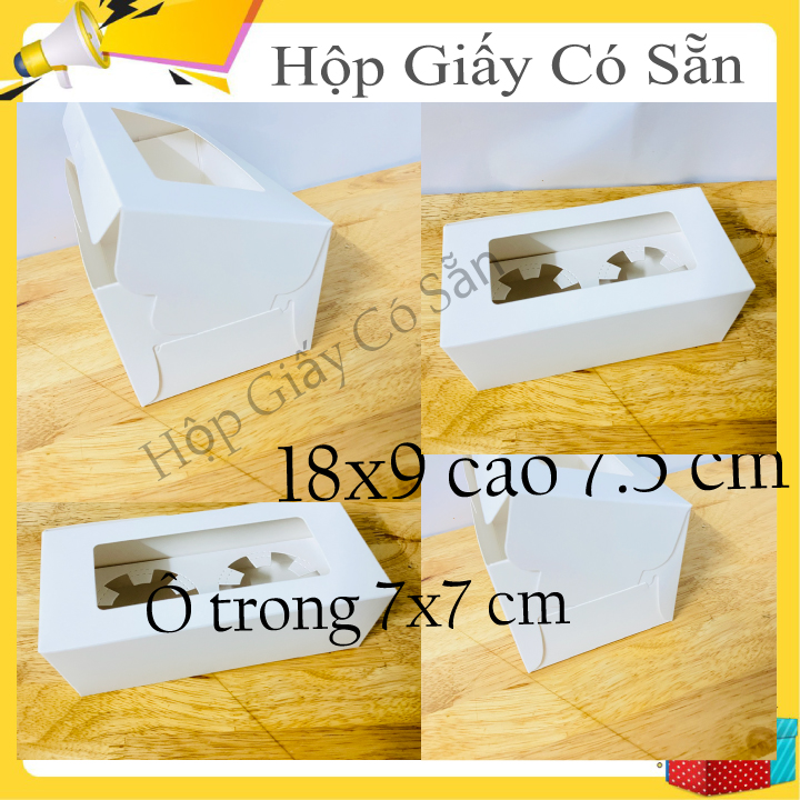 Hộp đựng bánh cupcake 2 bánh combo 50 hộp