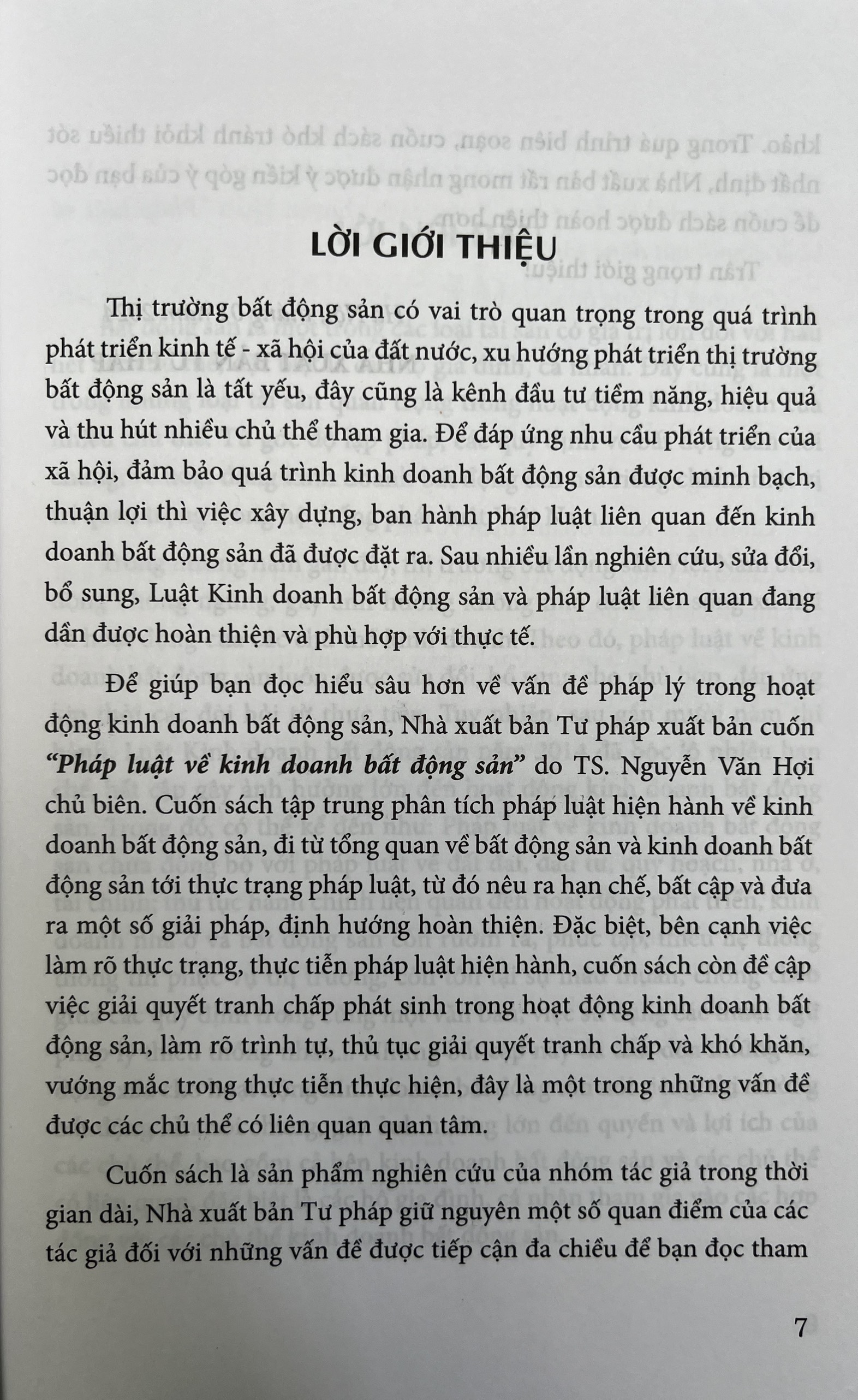Pháp luật về kinh doanh bất động sản (Sách chuyên khảo)