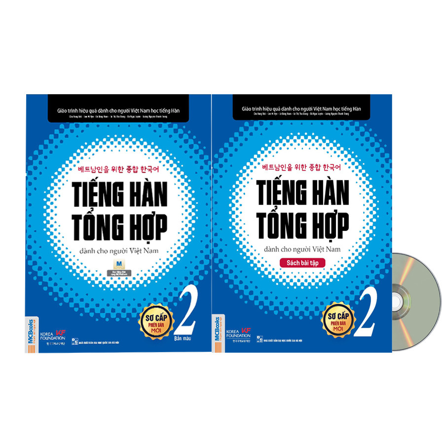 Combo Tiếng Hàn Tổng Hợp Dành Cho Người Việt Sơ Cấp 2 - Sách Giáo Khoa Và Bài Tập (Bản Sách Màu) - Tặng Bộ Tài Liệu Vô Giá Để Học Tiếng Hàn Từ Con Số 0 Và BookMark ChippiHouze (Như Hình)