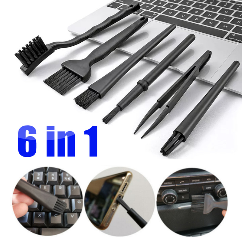 6 trong 1 Bộ dụng cụ làm sạch bàn phím máy tính xách tay chuyên nghiệp Máy tính Điện thoại di động Bàn chải bụi hơn
