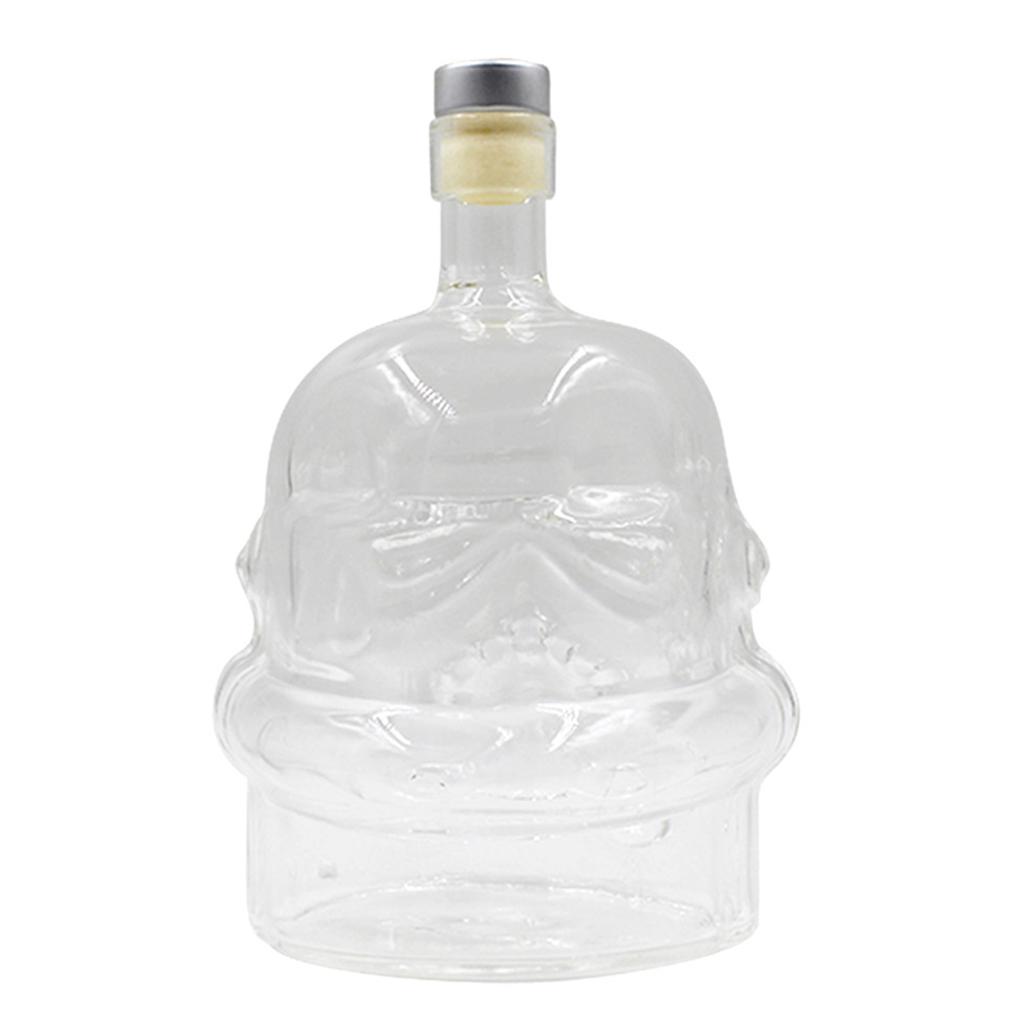 650ml Transparent Glass Decanter Wine Whisky Liquor Alcohol Glass Bottle Set