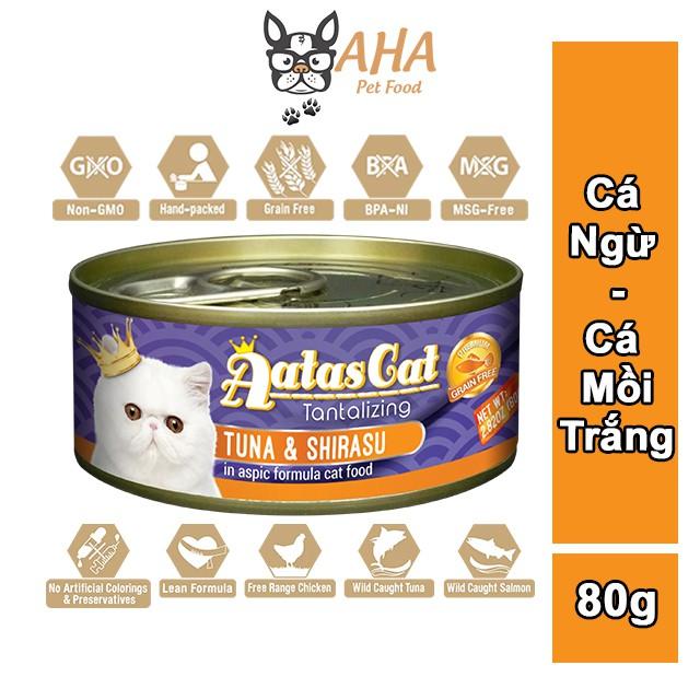 Pate Mèo Aatas Cat 80g Nguyên Chất Từ Cá Ngừ Mix Với 12 Vị Thơm Ngon Không Chất Bảo Quản, Ngũ Cốc, Phẩm Màu