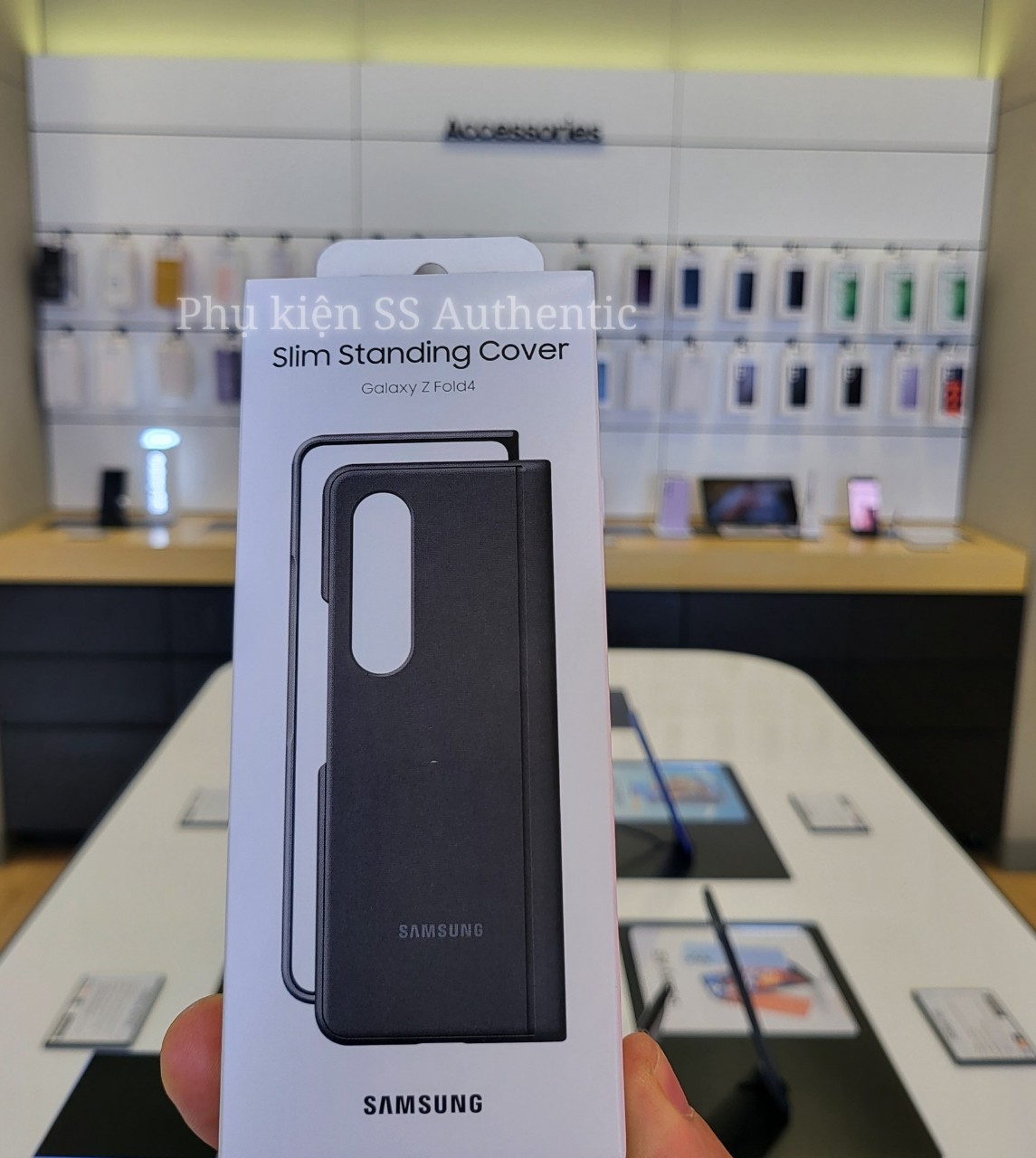 Ốp lưng Samsung Slim Fold 4 dạng đứng Màu đen - Hàng Chính hãng