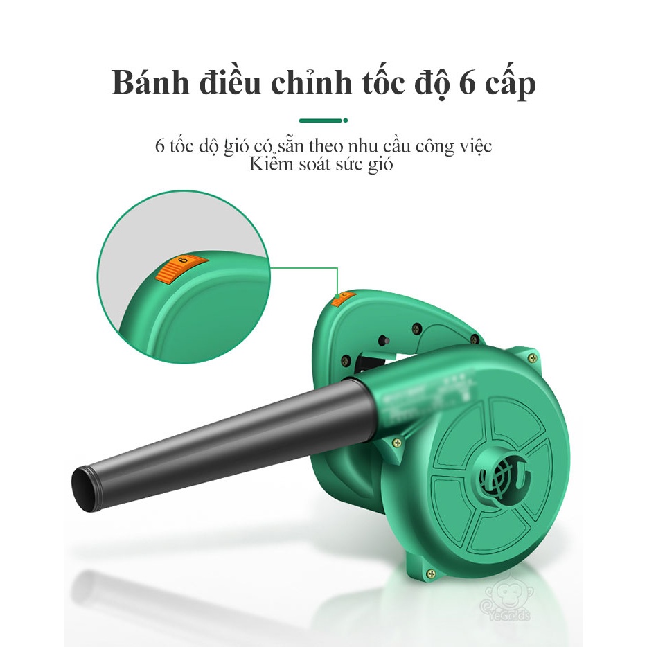 Máy Thổi Hút Bụi Quân Đội (1000W) - Hút khỏe, Thổi khỏe - Có Chỉnh Tốc Độ 6 Cấp