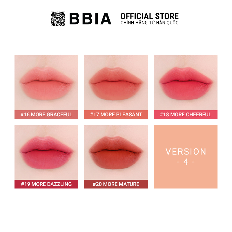 Bbia Last Velvet Tint - V Edition - Version 4 (5 màu) 5g Bbia Official Store