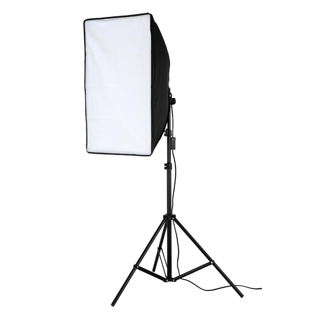 Bộ KIT Studio Chụp Ảnh Sản Phẩm Chân Đèn 2m Kèm Softbox 50x70 cm Hỗ Trợ Sáng(Không bóng đèn)