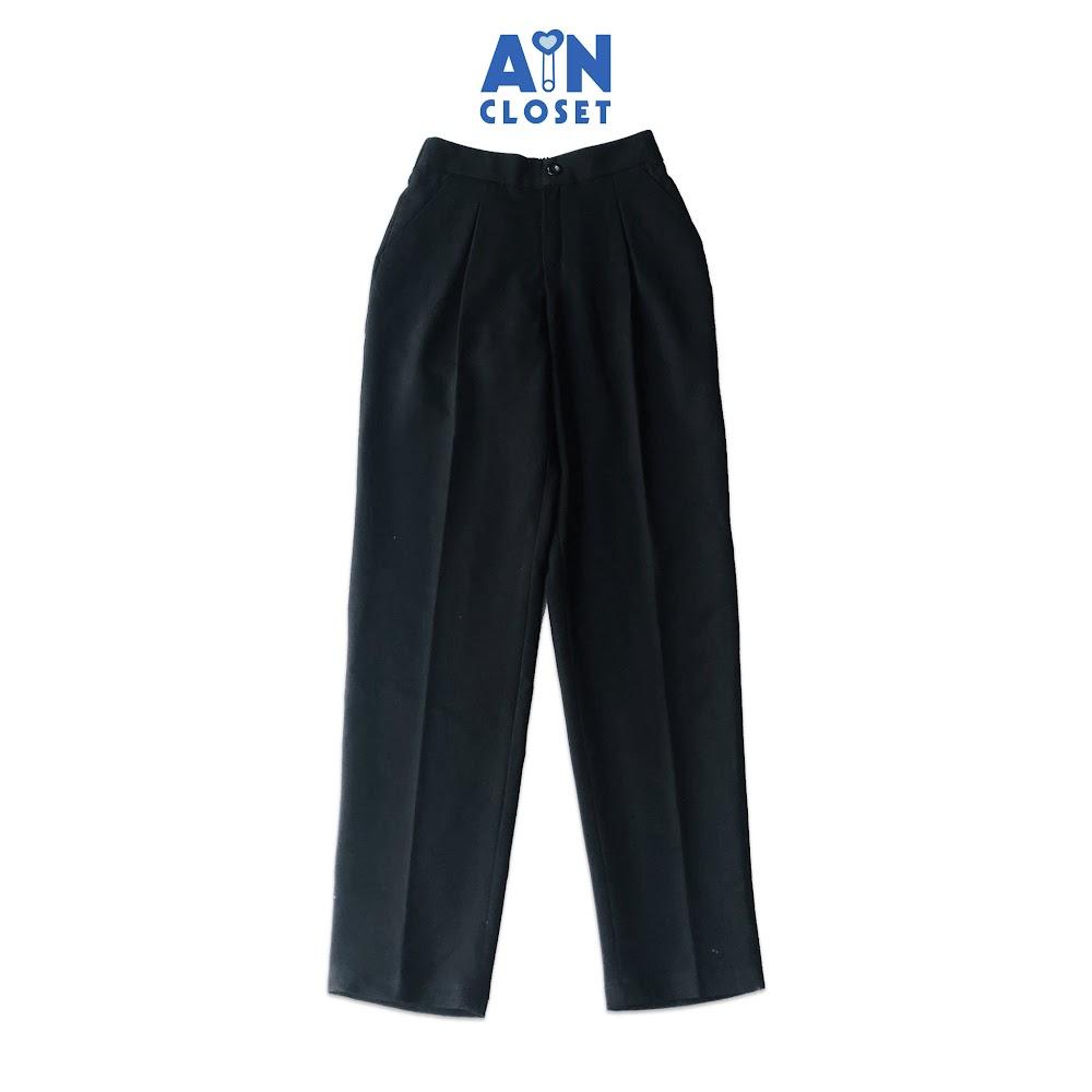 Quần baggy đen cho mẹ cotton Âu - AICDMEWN5RIB - AIN Closet