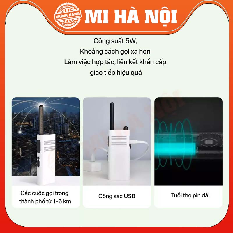 Bộ đàm cầm tay Xiaomi Audio A208 - Hàng chính hãng