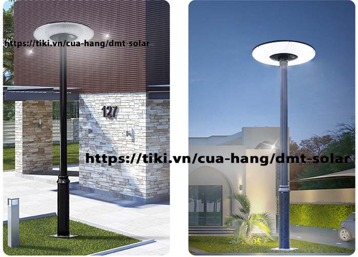 Đèn đĩa bay UFO kim cương năng lượng mặt trời chiếu sáng sân vườn công suất