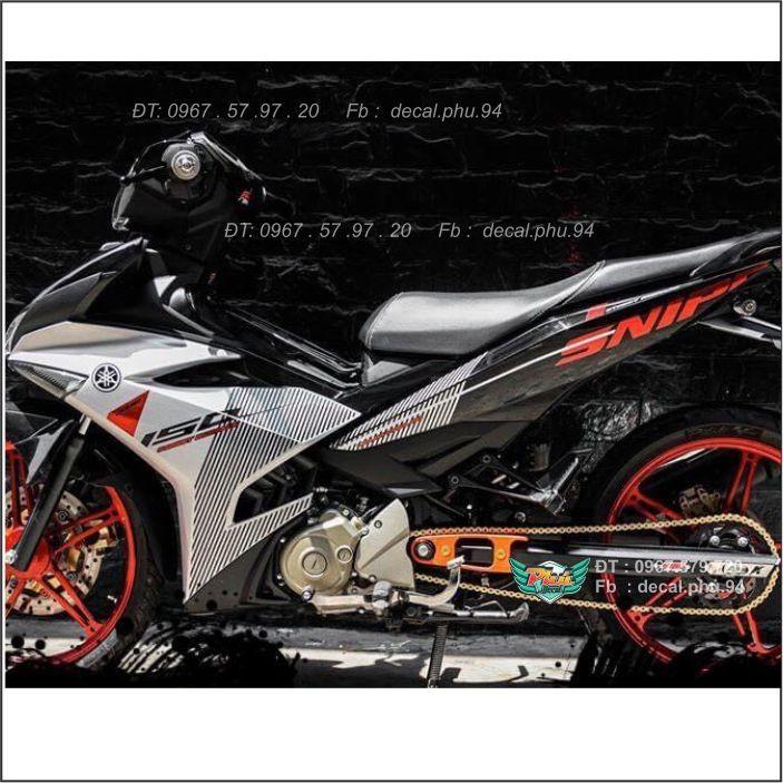 Tem Rời Exciter 150 Sniper Bạc đen Crom