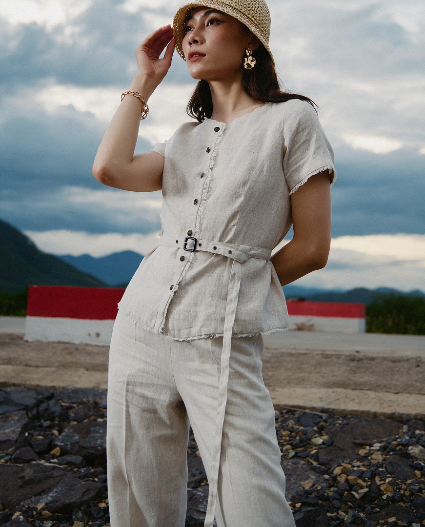 Quần Lưng Liền Linen Lanh PAN058 thời trang thiết kế Hity