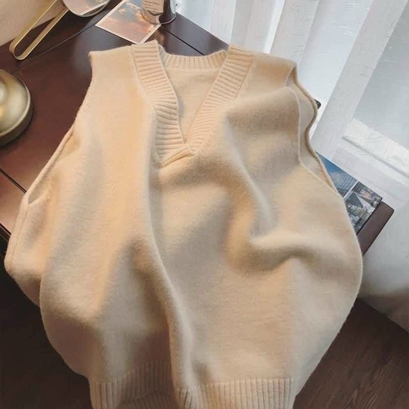 Áo len ghi lê trơn xẻ vạt Quảng Châu cho nữ AL099