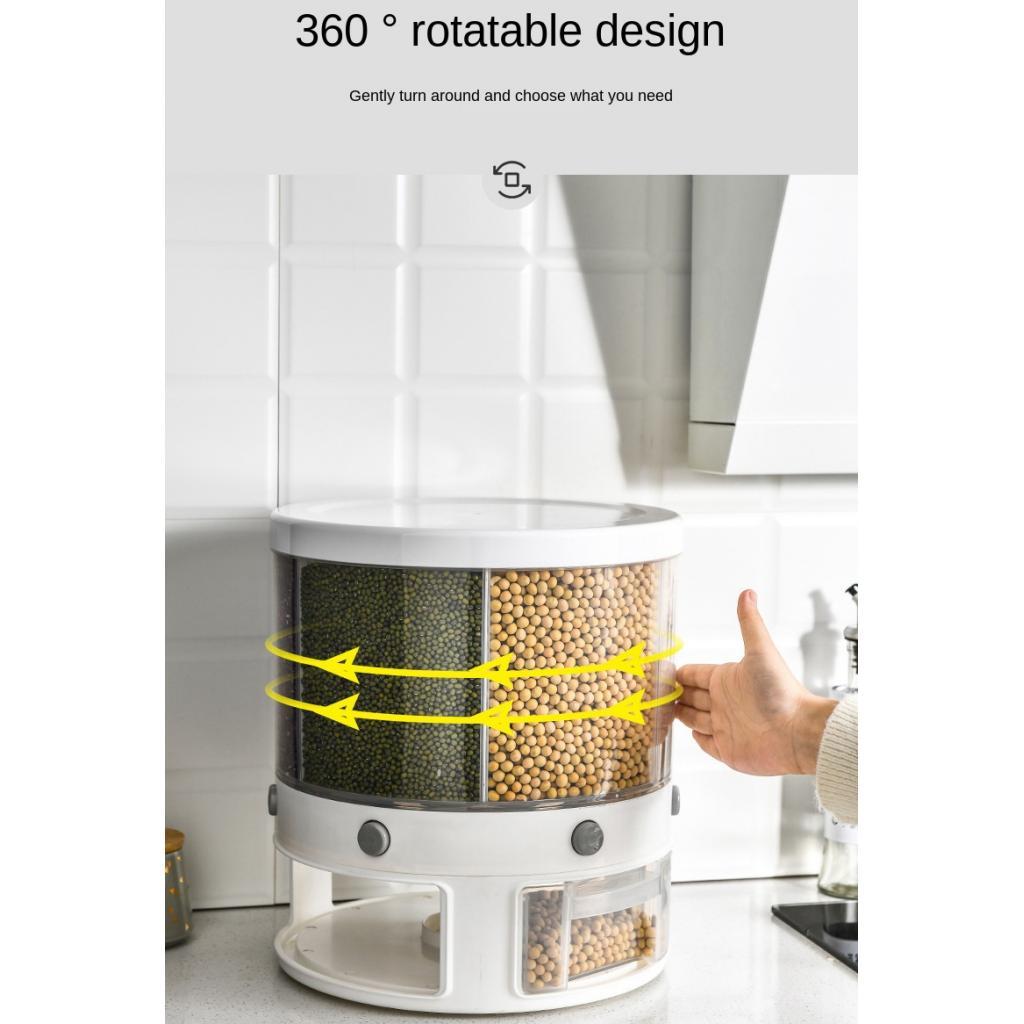 Kitchen Storage Box Rice Grain Dispenser Container Cereal Dry Food Bucket