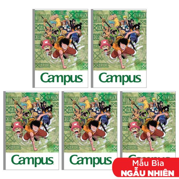 Combo 5 Tập One Piece - Kẻ Ngang Có Chấm 120 Trang ĐL 70g/m2 - Campus NB-BOPE120 (Mẫu Màu Giao Ngẫu Nhiên)