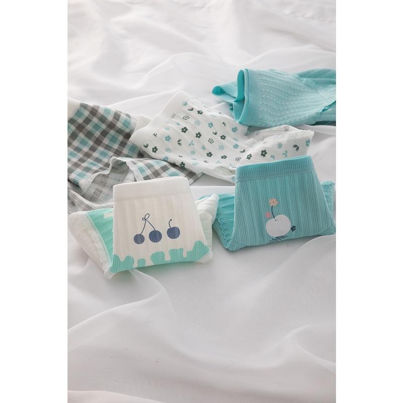 Quần Lót Nữ Cotton Kháng Khuẩn Hình Cherry Thời Trang Ngang Eo . Hàng Loại Đẹp.