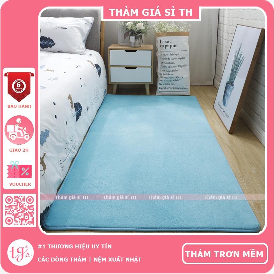 Thảm Nhung Màu Xanh Nước Biển | Thảm Trang Trí Phòng Khách - Phòng Ngủ - Thảm Trải Sofa - Thảm Dành Cho Bé