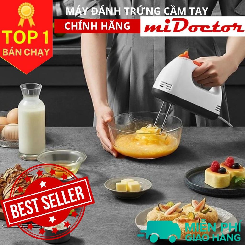 Máy nhào bột đánh trứng kem bơ cầm tay 7 tốc độ, máy làm bánh GE-M01A Thép không gỉ siêu bền - Hàng chính hãng miDoctor