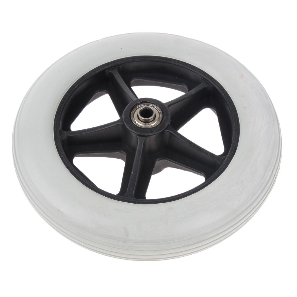 Wheelchair Mobility Aids Front Castor Replacement Wheel, Solid Tyre, 8 inch