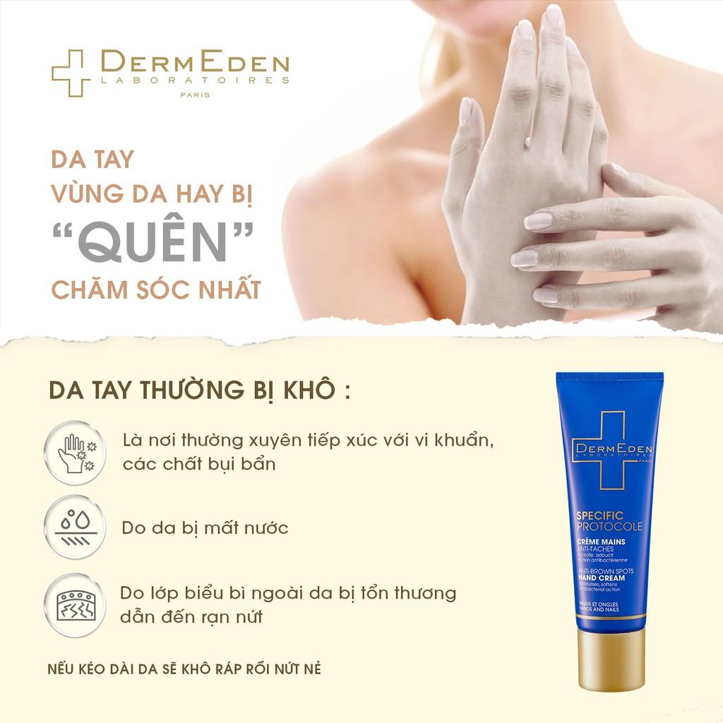 Kem dưỡng da tay làm mềm da và mờ đốm nâu DERMEDEN ANTI-BROWN SPOTS HAND CREAM Niacinamide 5%+ HA 1% 50ml