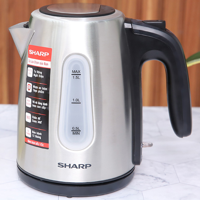 Bình Đun Siêu Tốc Sharp EKJ-15EVS-ST (1.5 lít) - Hàng Chính Hãng