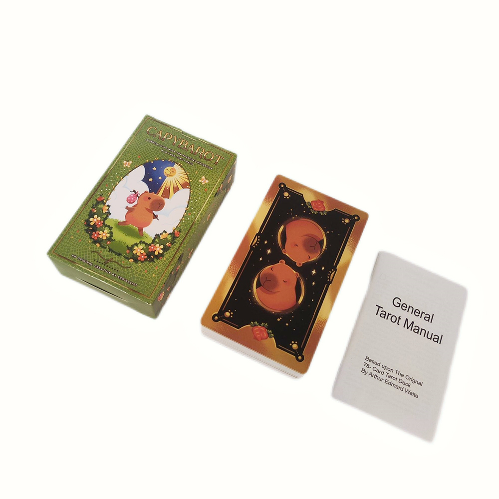 [Size Gốc] Bộ bài CapyBarot Tarot 78 lá bài 7x12 Cm đá thanh tẩy