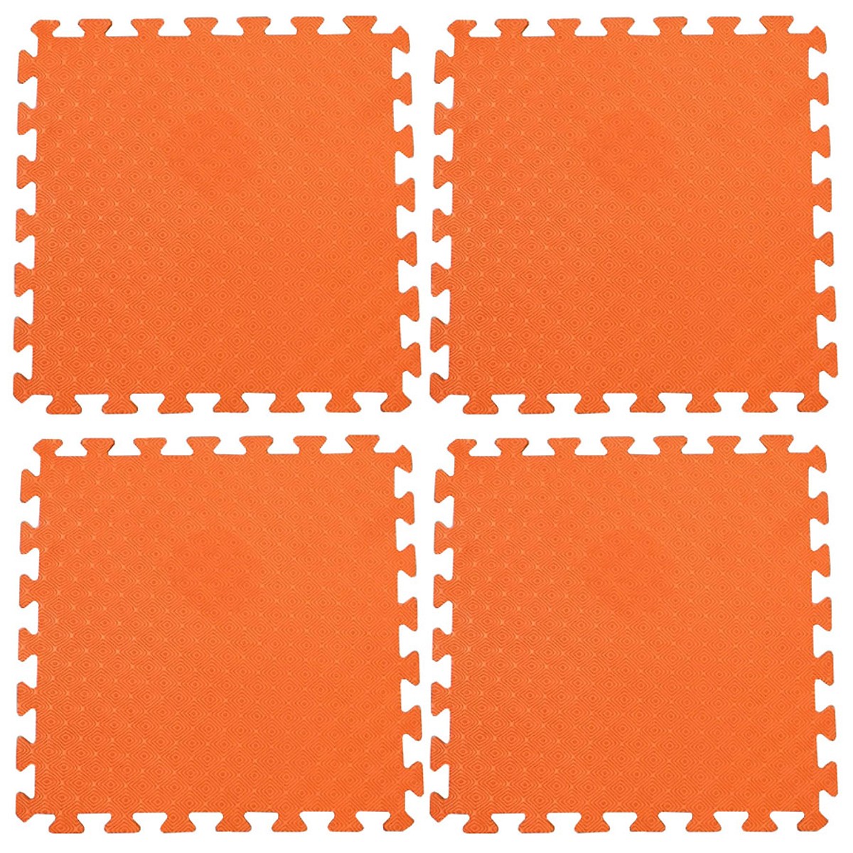 Bộ 4 Miếng Thảm Xốp Mềm Lót Sàn Màu Cam 60x60cm