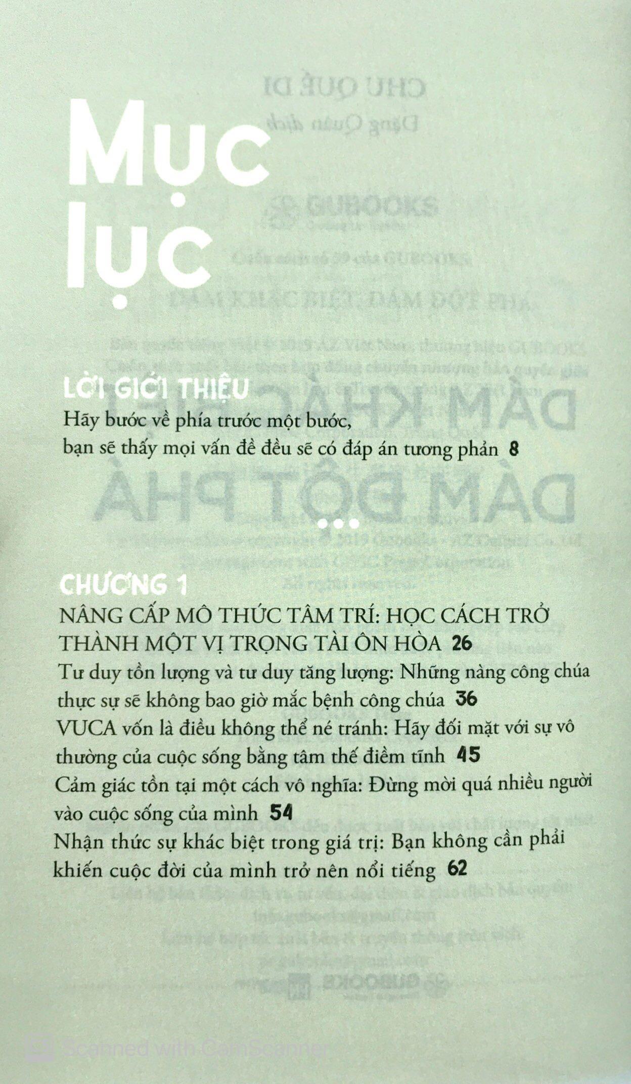 Dám Khác Biệt, Dám Đột Phá
